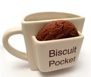 Biscuit Pocket Ceramic Mug for Coffee and Tea
