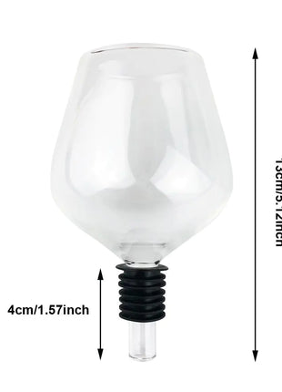 Bottle top wine glass with silicone seal